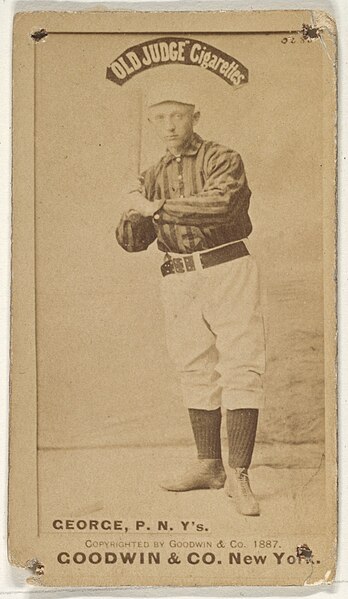 File:Bill George, Pitcher, New York, from the Old Judge series (N172) for Old Judge Cigarettes MET DP825898.jpg