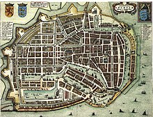 Karte van Enkhuizen von 1652, aus Blaeu's Toonneel der Steden