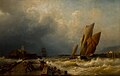 Fishing Vessel Entering Saint-Valery Harbor in Caux during a Storm c. 1859 The Russian Museum