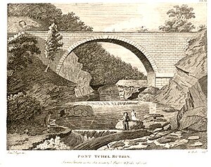 The bridge which gives its name to the village; 1796.