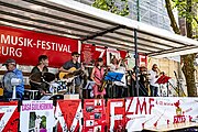 Bilder vom ZMF 2023: Das Bop City Quintet, verstärkt weitere Musiker der Stadtaktion