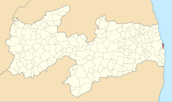 Location of Cabedelo in the state of Paraíba