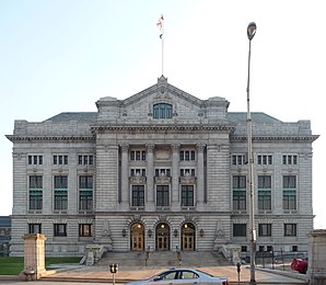 The Hudson County Courthouse in Jersey City, listed on the NRHP