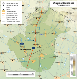 Община Калояново на карте