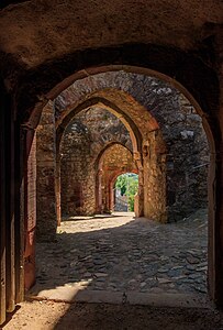 Gates of the Gatehouse Upper bailey Rötteln Castle Lörrach Germany