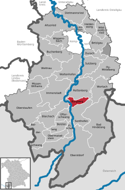 Läget för Burgberg im Allgäu i Landkreis Oberallgäu