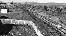 Burnmouth Station site where the Eyemouth Railway left the main line, photographed in 1970. Burnmouth Station site of 1950591 2ba2f43b.jpg
