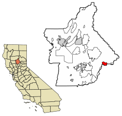 Butte County California Incorporated and Unincorporated areas Forbestown Highlighted 0624750.svg