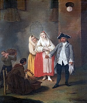 Fritole na patyku, Pietro Longhi, 1755 rok