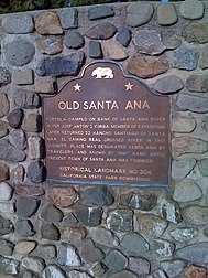 Old Santa Ana California Historical Landmark 204 California Historical Landmark 204.JPG