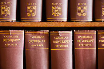Cambridge University Reporter volumes at Madingley Hall