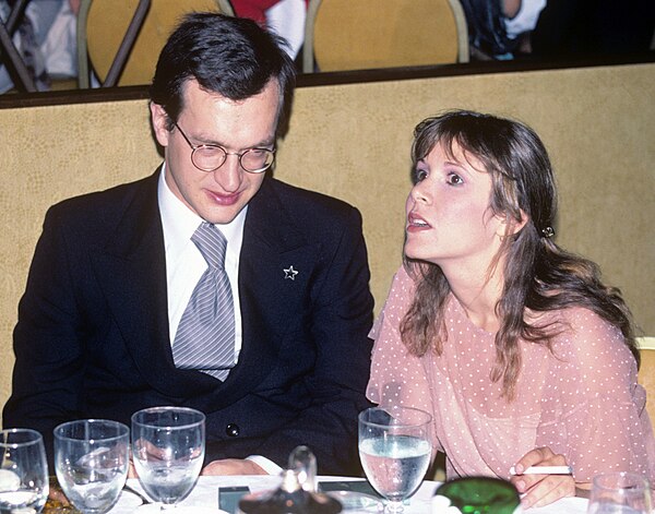 Wenders with Carrie Fisher in 1978