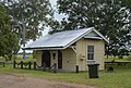 English: Ceratodus railway station, once part of the Mungar Junction to Monto Branch Railway, relocated in 1997 to the rest area at Ceratodus, Queensland