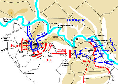 Os ataques de Lee na vila de Chancellorsville, 3 de maio