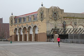 Building seen from slightly to the east Childs Boardwalk Long Shot.JPG