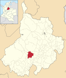 Santa Helena del Opón - Carte