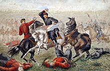 The Battle of Paso de Patria on 2 May 1866. Watercolor by Jose Ignacio Garmendia. Combate de Paso de la Patria. 2 de mayo de 1866.jpg