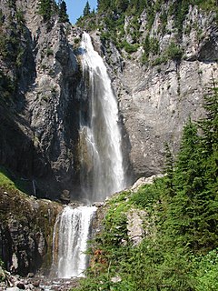 Comet Falls Waterfall in Washington (state), United States