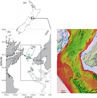 Historical ocean sampling locations within Cook Strait, New Zealand. Cook Sampling.png