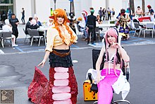 Cosplay of Miia and Meroune, lamia and mermaid monster girl characters from Monster Musume Cosplay of Miia and Mero from Monster Musume at Anime Los Angeles 2016, Day 2 (24779364975).jpg