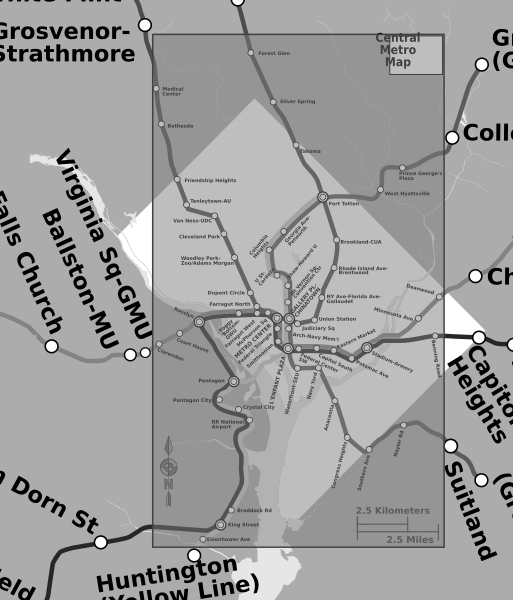 File:DC metro system map print to scale.svg