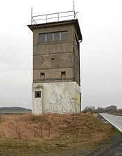 DDR grenstoren op de Hessendam