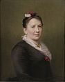 Bildplatte Babette Schwemmer (* 1835) aus Tapfheim. Malerei von Christoph Deininger, 2. Hälfte 19. Jh