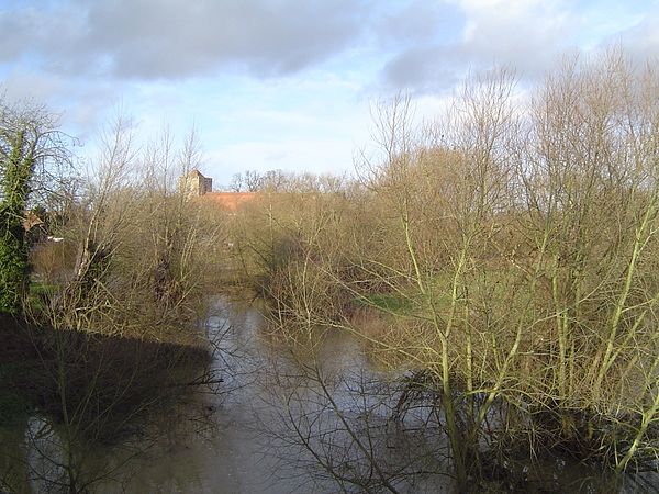 River Thame south of Dorchester (wider than usual because of flood waters)