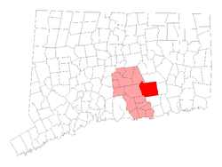Location within Middlesex County, کنیکٹیکٹ