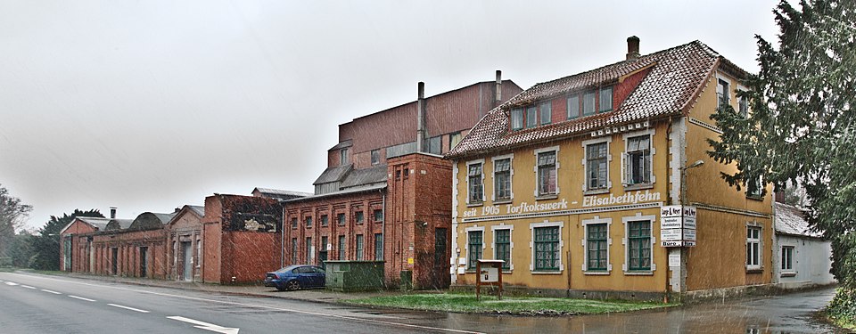 Former peat coking plant in Elisabethfehn, Germany