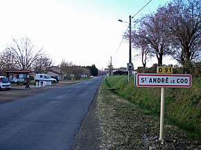 Entrée Saint-André-le-Coq par D 91 2016-03-17.JPG