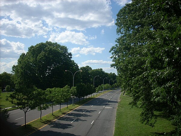 Francis Lewis Boulevard in Cunningham Park