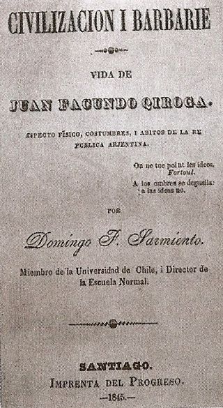 <i>Facundo</i> Novel by Domingo Faustino Sarmiento