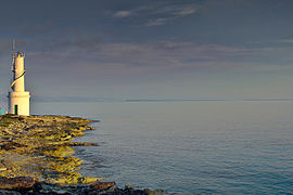 Le grand phare de la Savina, au nord face à l’ile d'Ibiza.