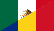 Flag of Mexico and Romania.svg