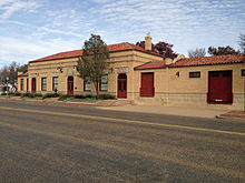 The Fort Worth and Denver South Plains Railway Depot building in 2013