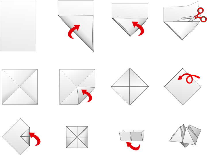 Игра том из бумаги. Как делать гадалку из бумаги поэтапно. Как сложить гадалку из бумаги пошагово. Как сделать гадалку из бумаги а4 поэтапно. Как сделать оригами гадалку схема.