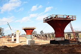 Construction of the Fresno River Viaduct in 2016