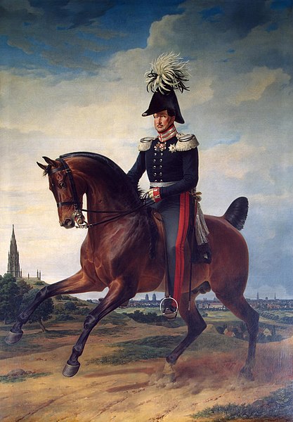 Equestrian portrait of Frederick William III by Franz Krüger (1831)