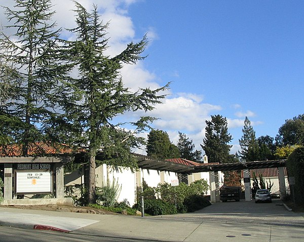 View of the front of the school from opposite side of Magnolia Avenue