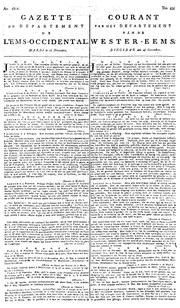 Miniatuur voor Bestand:Gazette du département de l'Ems occidental = Courant van het departement van de Wester Eems 26-11-1811 (IA ddd 010170951 mpeg21).pdf