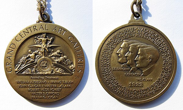 Medal commemorating the founding of the Grand Central Art Galleries