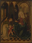 German School, 15th century - The Virgin and Child with an Angel - RCIN 406097 - Royal Collection.jpg