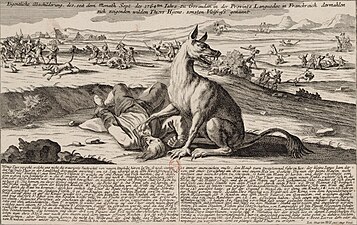 Het Beest van Gévaudan (1762-1764), gravure, BnF