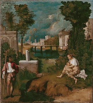 <i>The Tempest</i> (Giorgione) Painting by Giorgione