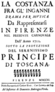 Giuseppe Maria Orlandini - La costanza fra gl'inganni - title page of the libretto, Florence 1711.png