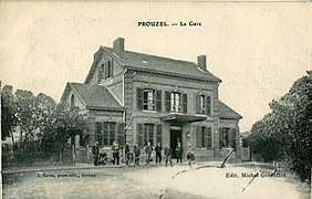 La gare de Prouzel, au tout début du XXe siècle.