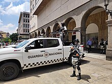 A Guardia Nacional Military truck in Actopan, Mexico Guardia Nacional de Mexico.jpg