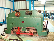 A Guinness narrow gauge loco, No. 23, one of the last built by W. Spence of the Cork Street Foundry and Engineering Works, Dublin in 1921 Guinness locomotive.jpg