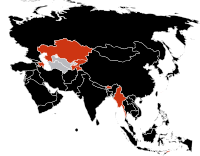 2009 flu pandemic
in Asia
Deaths
Confirmed cases
Suspected cases
No reported cases H1N1 Asia map.svg